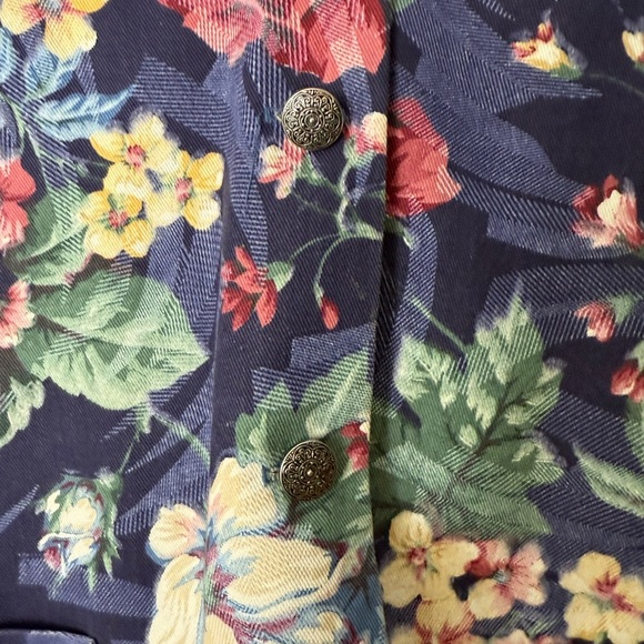 Orvis vintage floral button down women’s vest cottage, core, coastal grandma L - Picture 2 of 5